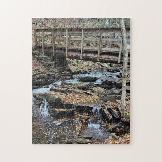 Waterfall and bridge Puzzle Legpuzzel (Verticaal)