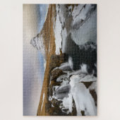 Waterfall and Kirkjufell in Iceland during Winter Legpuzzel (Verticaal)