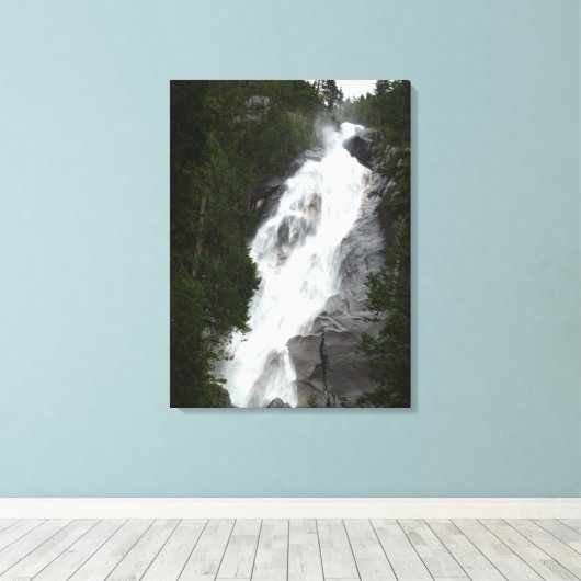 Waterfall Art Print Shannon Herfsten BC Art Canvas (Insitu (Houten vloer))