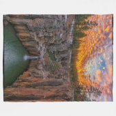 WATERFALL at SUNSET Fleece Deken (Voorkant (Horizontaal))