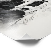 Waterfall Aziatische inkt schilderij Foto Afdruk (Hoek)