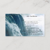 Waterfall Beauty Spa Foto Gift Certificate Kaart Kortingskaartje (Achterkant)
