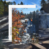 Waterfall Blue Ridge Mountains Hoge Herfsten Herfs Briefkaart