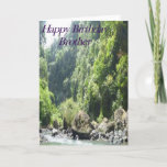 Waterfall Brother Birthday Kaart<br><div class="desc">Dit schilderachtig waterval afbeelding zal uw verjaardagsgroet extra opwindend en speciaal maken.  Het is terug naar de natuur scène die de verbeelding zal vastleggen en je boodschap zal oplichten.</div>