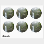 Waterfall bruiloft envelop afdichting ronde sticker (Vel)