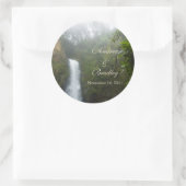 Waterfall bruiloft envelop afdichting ronde sticker (Tas)