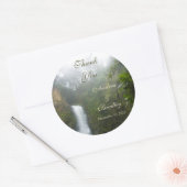 Waterfall bruiloft gepersonaliseerde gunst ronde sticker (Envelop)
