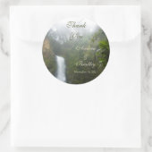 Waterfall bruiloft gepersonaliseerde gunst ronde sticker (Tas)