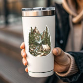 Waterfall Campsite Vinyl Sticker | Die-Cut-Sticker