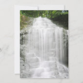 Waterfall Country Outdoorbruiloft Invitation Kaart (Achterkant)