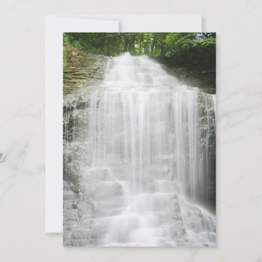 Waterfall Country Outdoorbruiloft Invitation Kaart (Achterkant)