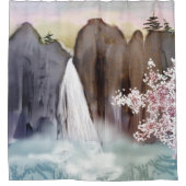 Waterfall Custom Shower Curtain Douchegordijn (Voorkant)