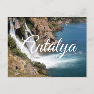Waterfall Duden in Antalya (Turkije) Briefkaart