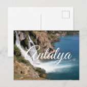 Waterfall Duden in Antalya (Turkije) Briefkaart (Voorkant / Achterkant)