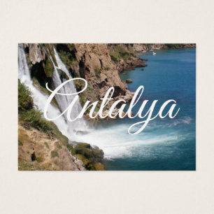 Waterfall Duden in het Briefkaart Antalya (Turkije Visitekaartje
