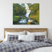 Waterfall, eiland Skye, Schotland Canvas Afdruk (Insitu (Slaapkamer))