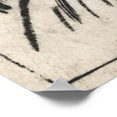 WATERFALL EN TIGER - JAPANS - 1720 POSTER (Hoek)