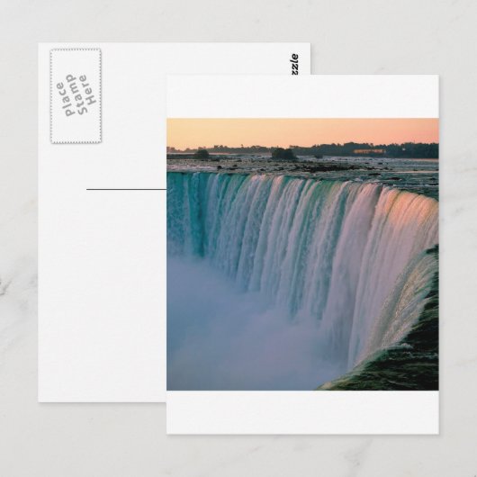 Waterfall Falling Love Niagara Ontario Canada Briefkaart (Voorkant / Achterkant)