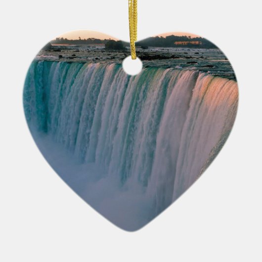 Waterfall Falling Love Niagara Ontario Canada Keramisch Ornament (Voorkant)