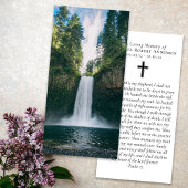 Waterfall Forest Photo Prayer Memorial Bladwijzer