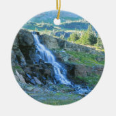 Waterfall Glacier Park Keramisch Ornament (Voorkant)