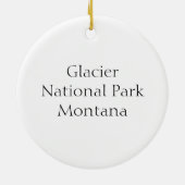 Waterfall Glacier Park Keramisch Ornament (Achterkant)