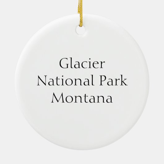 Waterfall Glacier Park Keramisch Ornament (Achterkant)