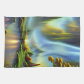 Waterfall Glade Natuur Fantasy Theedoek (Horizontaal)
