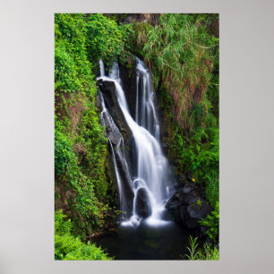Waterfall, Hamakua coast, Hawaii Poster