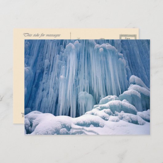 Waterfall Haute Jurs, Frankrijk, bevroren Briefkaart (Voorkant / Achterkant)