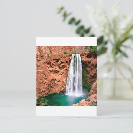 Waterfall Havasupai Mooni Grand Canyon Arizona Briefkaart (Staand voorkant)