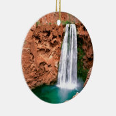 Waterfall Havasupai Mooni Grand Canyon Arizona Keramisch Ornament (Rechts)