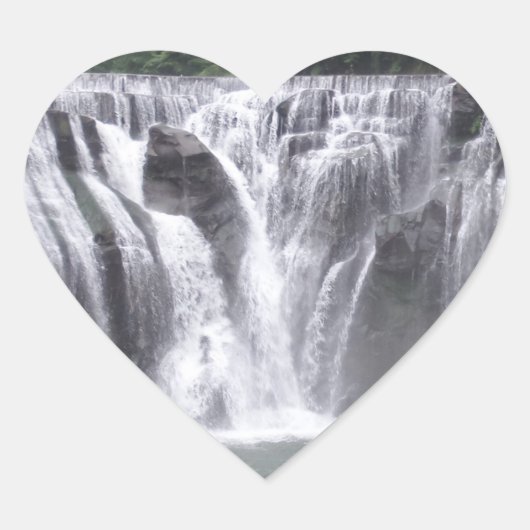 Waterfall Heart Sticker (Voorkant)