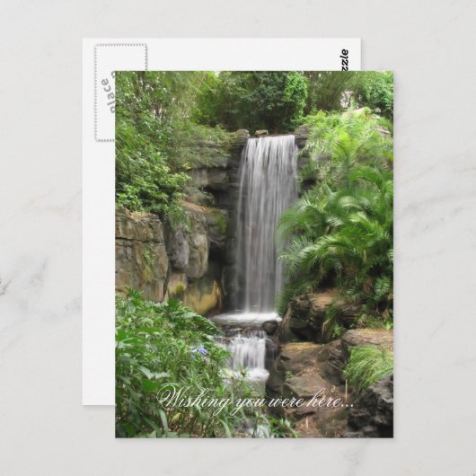 Waterfall, ik wou dat je hier was... briefkaart (Voorkant / Achterkant)