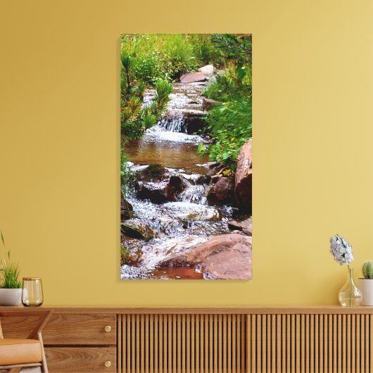 Waterfall in Colorado Canvas Afdruk (Insitu (Woonkamer))