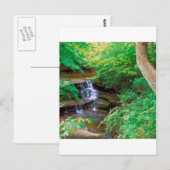 Waterfall in Starved Rock State Park Illinois Briefkaart (Voorkant / Achterkant)