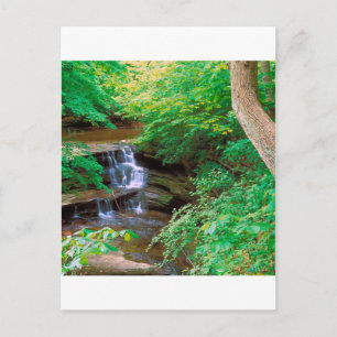 Waterfall in Starved Rock State Park Illinois Briefkaart