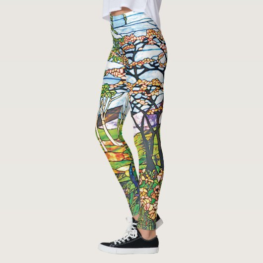 Waterfall Iris Birch Tiffany Glas in lood  Leggings (Links)