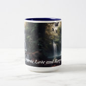 Waterfall koffie mok met dagelijkse mantra (Center)