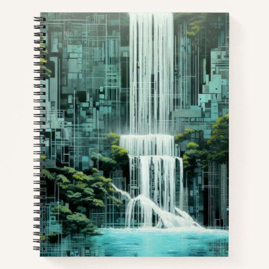 Waterfall Landscape Art Decor Paint Notitieboek (Voorkant)