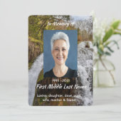 Waterfall Landscape  Celebration  Life Service Kaart (Staand voorkant)