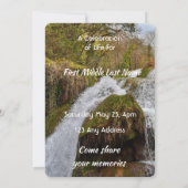 Waterfall Landscape  Celebration  Life Service Kaart (Achterkant)