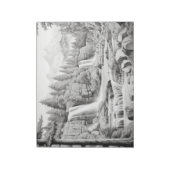 Waterfall Landscape Natuur Adventure Ink Schets Notitieblok (Linkerzijde)