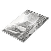 Waterfall Landscape Natuur Adventure Ink Schets Notitieblok (Schuin)