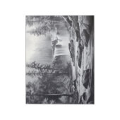 Waterfall Landscape Natuur Adventure Ink Schets Notitieblok (Linkerzijde)