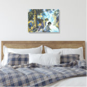 Waterfall - Maxfield Parrish Canvas Afdruk (Insitu (Slaapkamer))