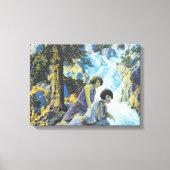Waterfall - Maxfield Parrish Canvas Afdruk (Voorkant)