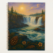 Waterfall Mountain Morning Sunrise Planner (Voorkant)