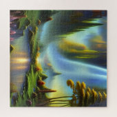 Waterfall Mountain Valley Legpuzzel (Horizontaal)