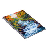 Waterfall Nature Landscape Painting Notitieboek (Rechterzijde)